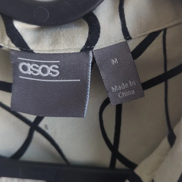 ASOS. Abstract Patterned. Men's Button Down. Size Medium. - Picture 2 of 7